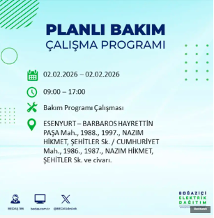BEDAŞ duyurdu: İstanbul’un 21 ilçesinde 9 saatlik elektrik kesintisi