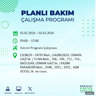 BEDAŞ duyurdu: İstanbul’un 21 ilçesinde 9 saatlik elektrik kesintisi