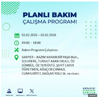BEDAŞ duyurdu: İstanbul’un 21 ilçesinde 9 saatlik elektrik kesintisi