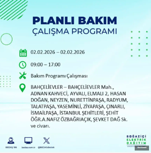 BEDAŞ duyurdu: İstanbul’un 21 ilçesinde 9 saatlik elektrik kesintisi