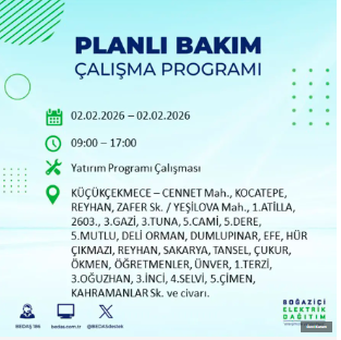 BEDAŞ duyurdu: İstanbul’un 21 ilçesinde 9 saatlik elektrik kesintisi