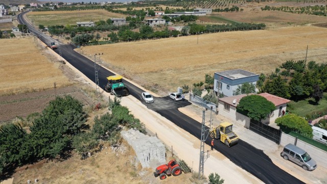 5 köyde 14 bin 500 metrelik sıcak asfalt çalışması başlatıldı