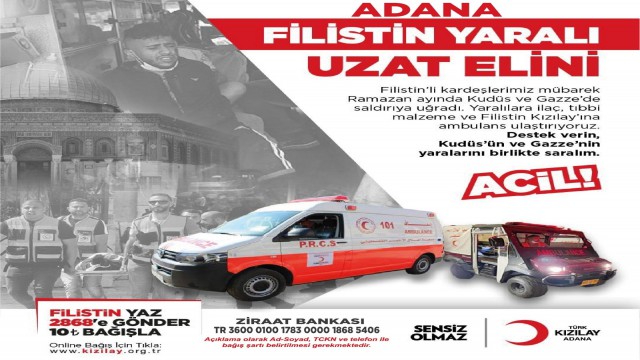 Adanadan Filistine yardım çağrısı