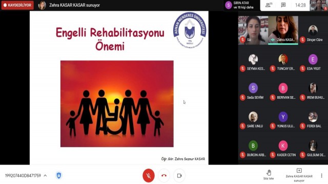 ADÜ Nazilli Sağlık Hizmetleri MYOnun sosyal sorumluluk söyleşileri devam ediyor