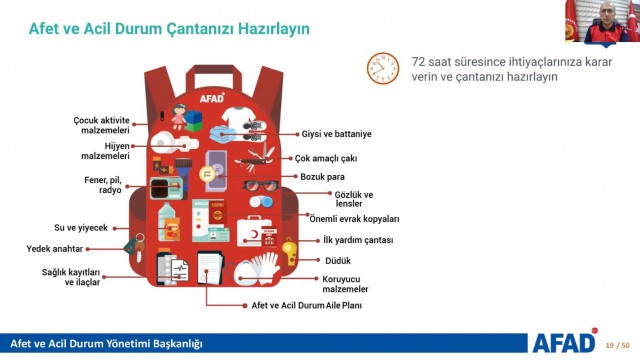 Afet bilinci eğitimi verildi