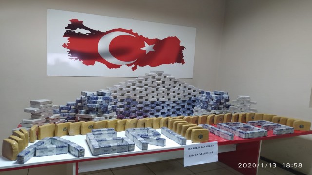 Ağrıda bir buçuk yılda 1 ton 260 kilo 707 gram uyuşturucu madde ele geçirildi