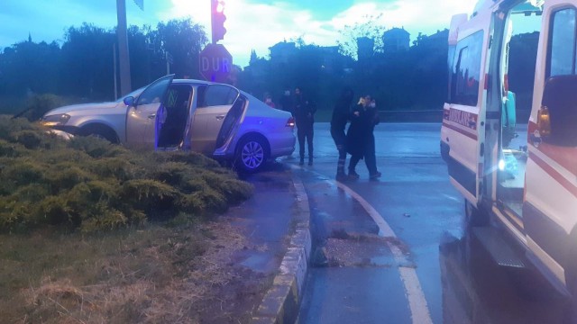 Akçakocada trafik kazası: 1 yaralı