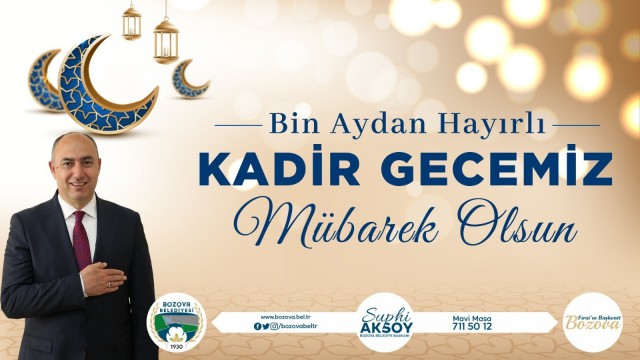 Aksoydan Kadir Gecesi mesajı