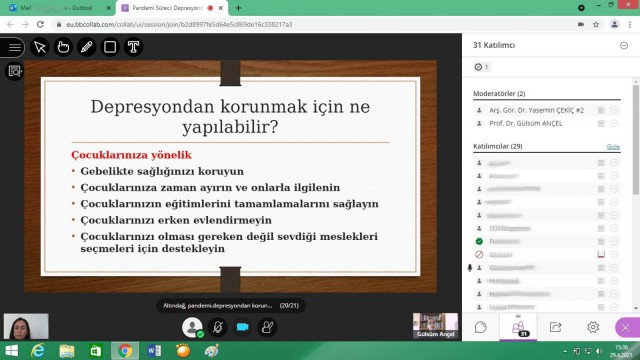 Altındağlı kadınlara Pandemi sürecinde depresyondan nasıl korunabiliriz? semineri
