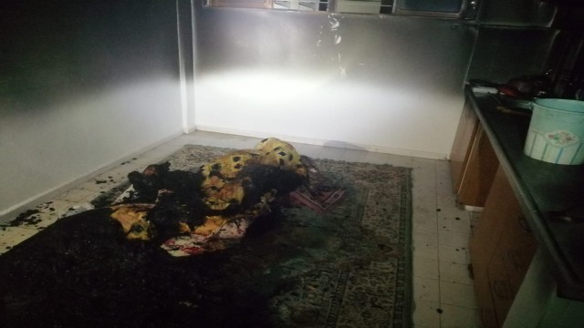 Apartmanda çıkan yangın paniğe sebep oldu