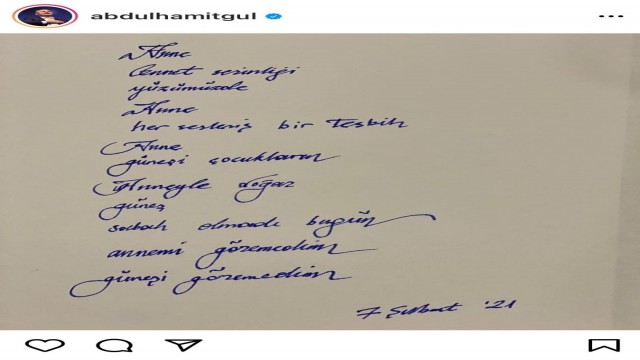 Bakan Gülden Anneler Günü paylaşımı