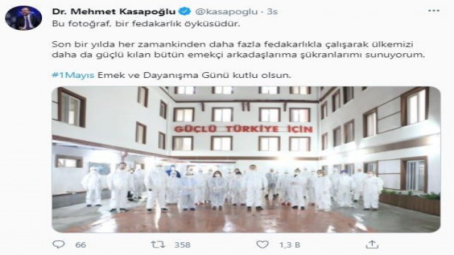 Bakan Kasapoğlunun Sinopa notu: “Bu fotoğraf, bir fedakarlık öyküsüdür”