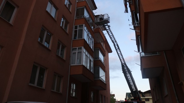 Balkona düşen yaralı ebabil kuşunu itfaiye kurtardı