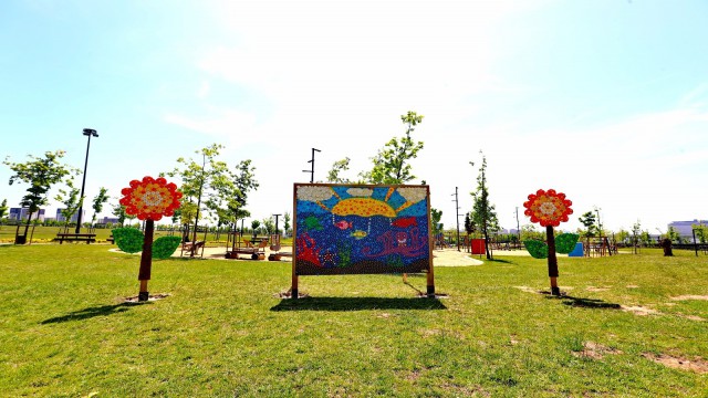 Başakşehirde atık kapaklar sanat eserine dönüştü