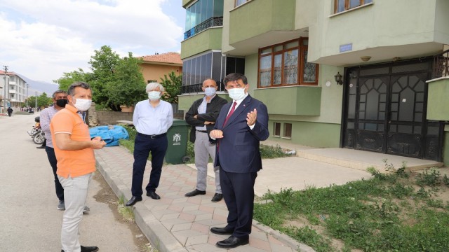 Başkan Aksun, yol genişletme çalışmalarını yerinde inceledi