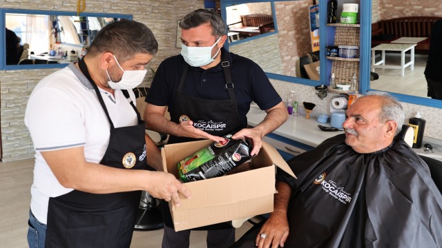 Başkan Kocaispirden berber ve kuaförlere destek