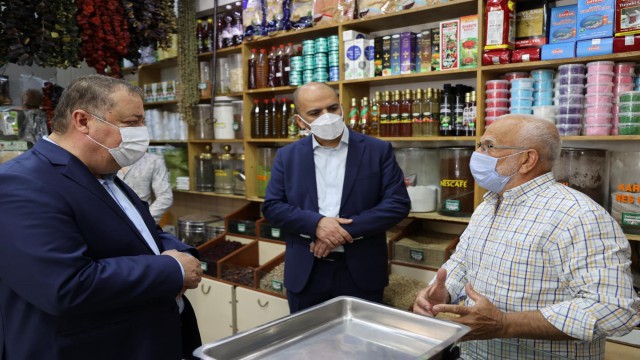 Başkanlardan esnaf ziyareti