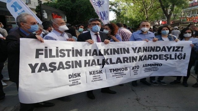 Başkentte İsrailin zulmüne karşı tepkiler devam ediyor