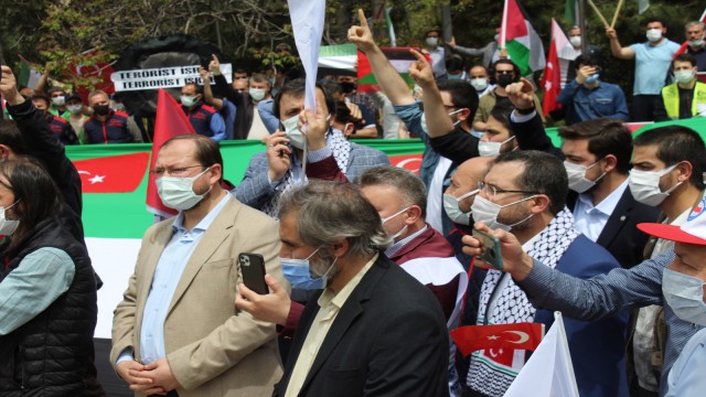 Başkentte sendikalardan ve STKlardan İsraile tepki