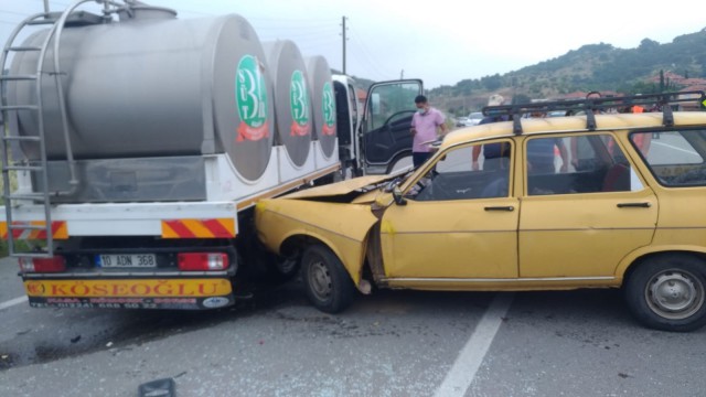 Bigadiçte trafik kazası: 1 ölü, 1 yaralı