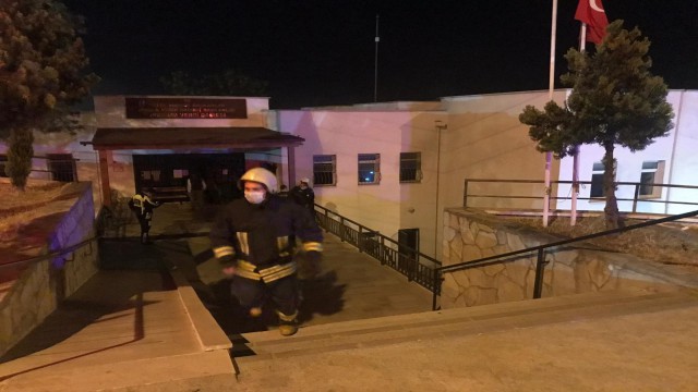 Bodrum Vergi Dairesinde korkutan yangın