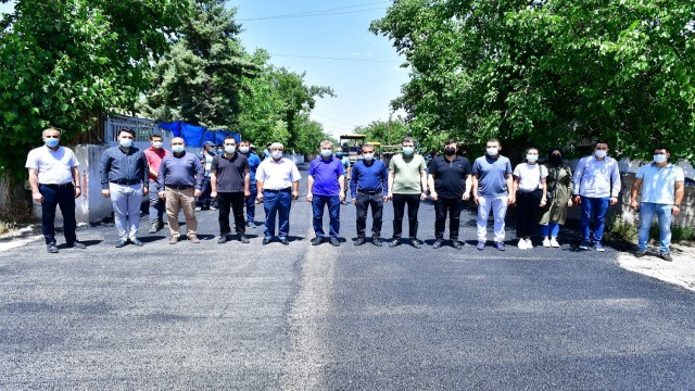 Çınar, yol yenileme hizmetlerini inceledi