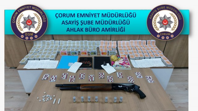 Çorumda derneğe kumar baskını