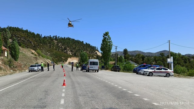 Denizlide sürücüler havadan denetlendi