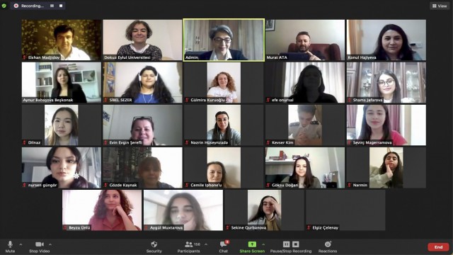 DEÜnün çevrim içi etkinliğinde kültürlerini anlattılar