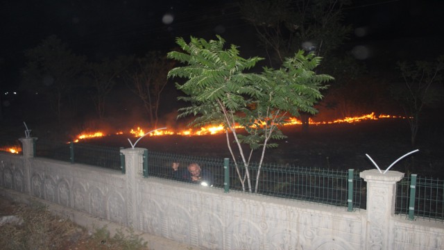 Elektrik telleri yangına neden oldu