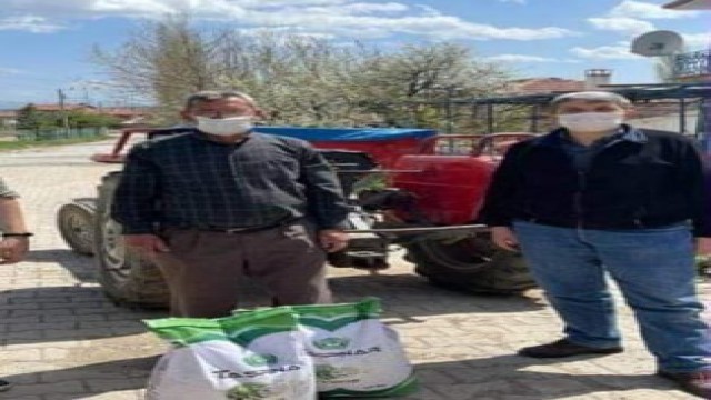 Emette çiftçilere kuru fasulye tohumu dağıtıldı