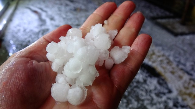 Erzincanda dolu yağışı etkili oldu