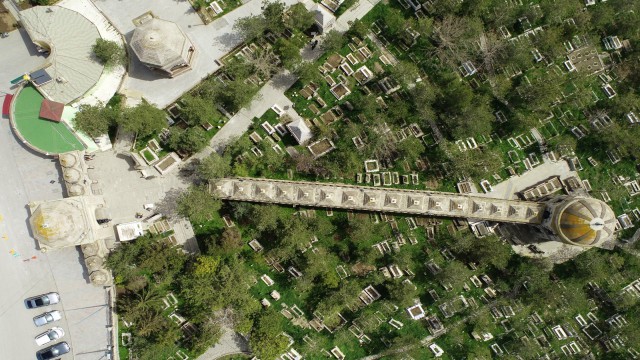 Erzincanın manevi mekânlarından Terzibaba havadan görüntülendi