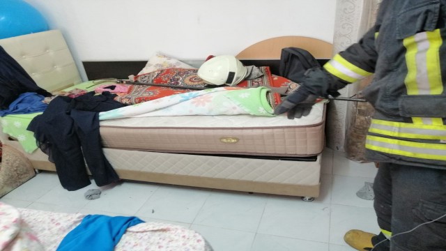 Eve giren yılan korkuttu