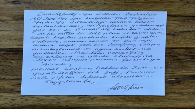 Fatih Terim: Mevcut başkan hakkında şu an için yapabileceğim tek şey kendisine acil şifalar dilemek olacaktır