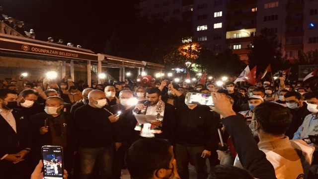 Filistin için yüzlerce araç Eskişehirde konvoy yaptı