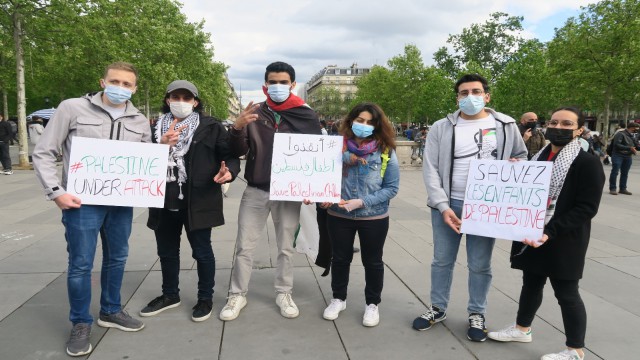 Fransız sendikalarından Filistine destek protestosu