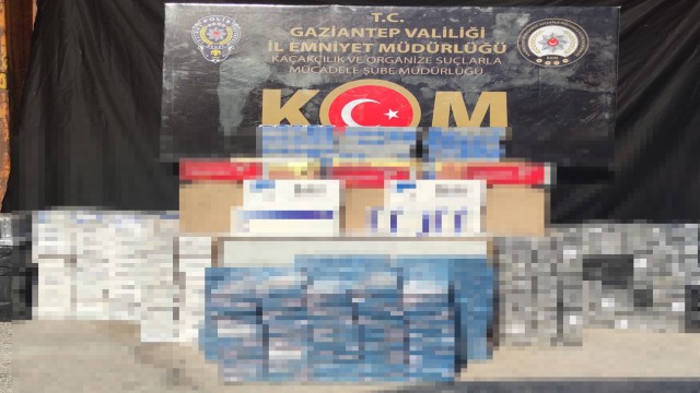 Gaziantepte 4 bin 680 paket kaçak sigara yakalandı