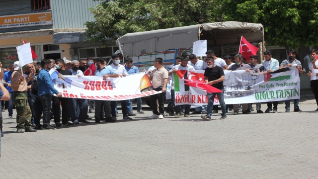 Güroymakta İsraile protesto