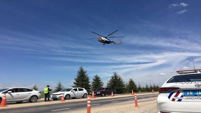 “Helikopter Destekli Trafik Denetimi” kurallara uymayan 27 sürücüye ceza