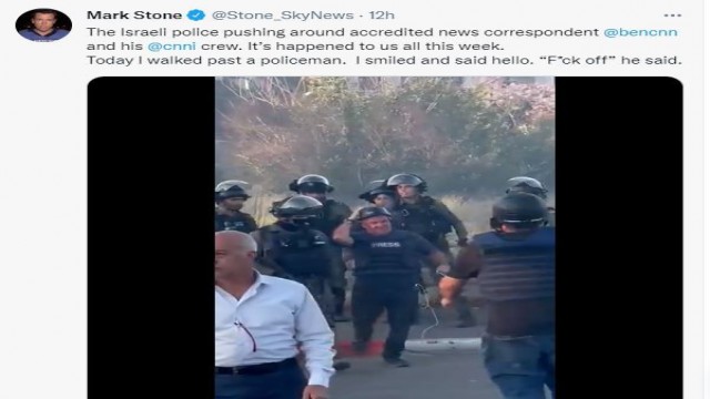 İsrail güçleri, Kudüste CNN muhabirini tartakladı