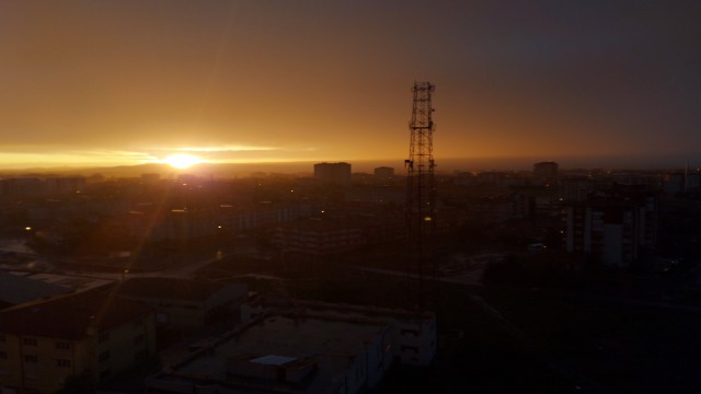 Kayseri gün batımında kızıla boyandı, kartpostallık görüntüler ortaya çıktı