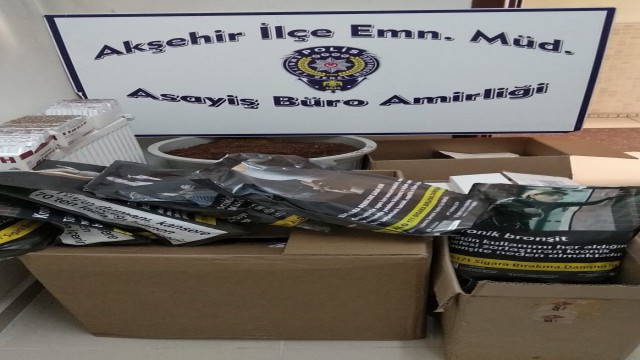 Konyada kaçak tütün operasyonu