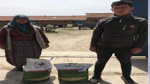 Köylere çerezlik kabak çekirdeği tohumu dağıtıldı