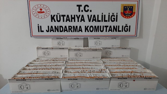 Kütahyada 30 bin adet bandrolsüz makaron ele geçirildi