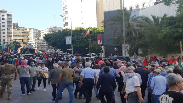 Lübnanda Filistine destek protestosu düzenlendi