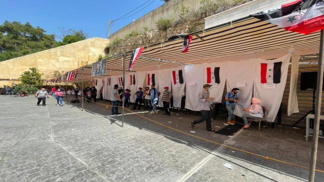 Lübnanda yaşayan Suriyeliler, Suriye Devlet Başkanlığı seçimleri için oy kullandı