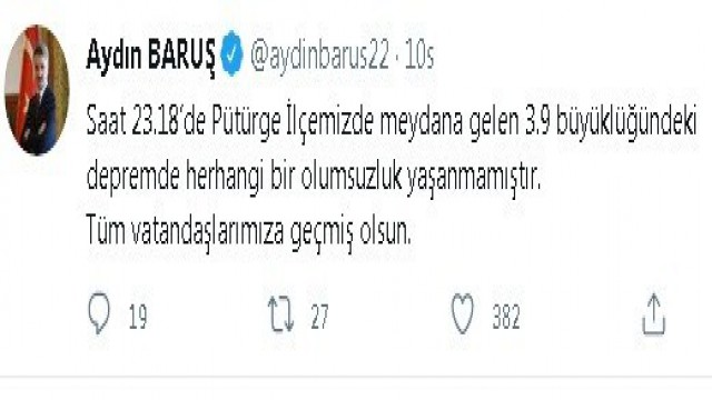 Malatyada 11 saatte 27 deprem