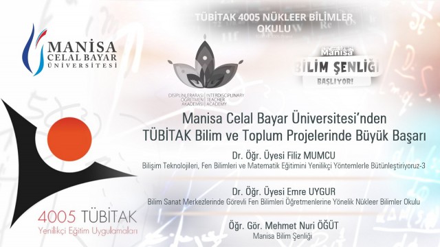 Manisa CBÜnün 3 projesine TÜBİTAKtan destek