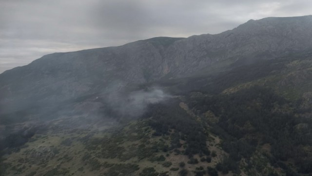 Manisa Spil Dağı Milli Parkında orman yangını